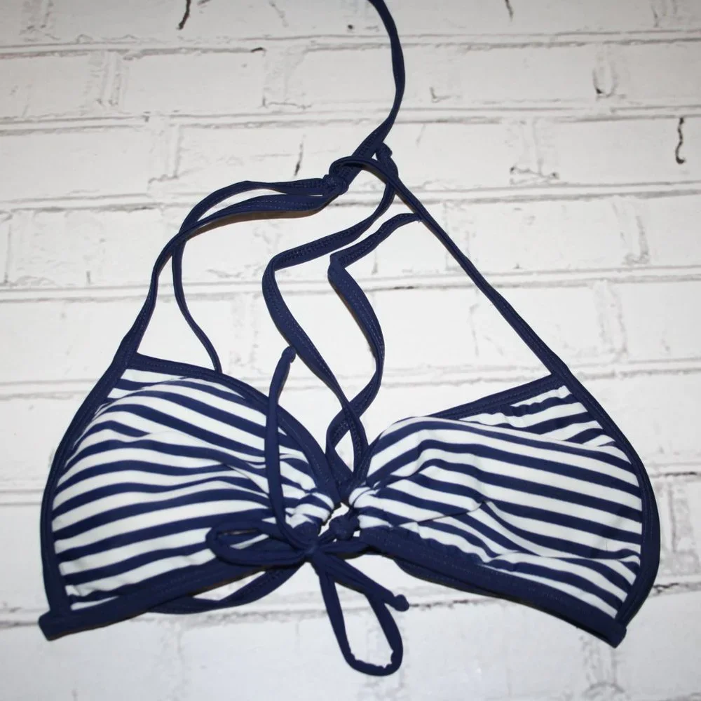 ⚪🔵 Navy + White Swim Top · dELiAs · Size L* 🔵⚪